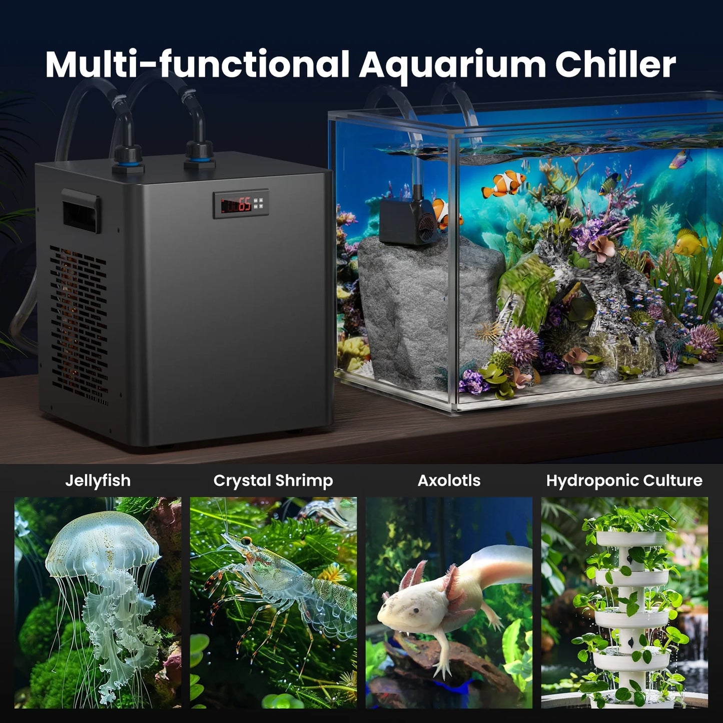 79 Gal Aquarium Chiller Water Chiller Hydroponic 1/3 HP Tank Cooler