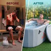 Inflatable Cold Ice Plunge Portable Bath Tub with Cover — Before & After